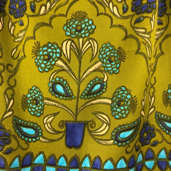 Vintage Green and Blue Earthy Skirt Talbots Size 8 - Picture 4 of 9